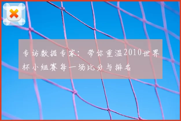 专访数据专家：带你重温2010世界杯小组赛每一场比分与排名